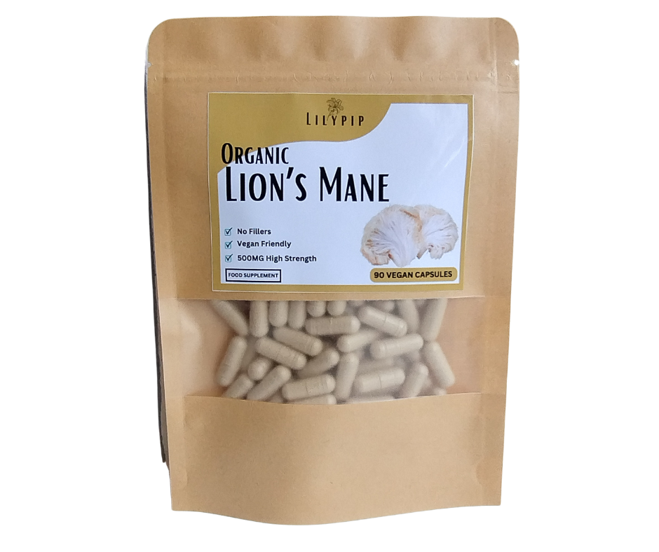 Organic Lions Mane Mushroom Capsules x90 Vegan