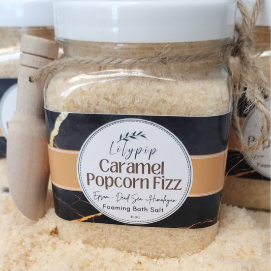 Caramel Popcorn Fizz Foaming Bath Salts 400g