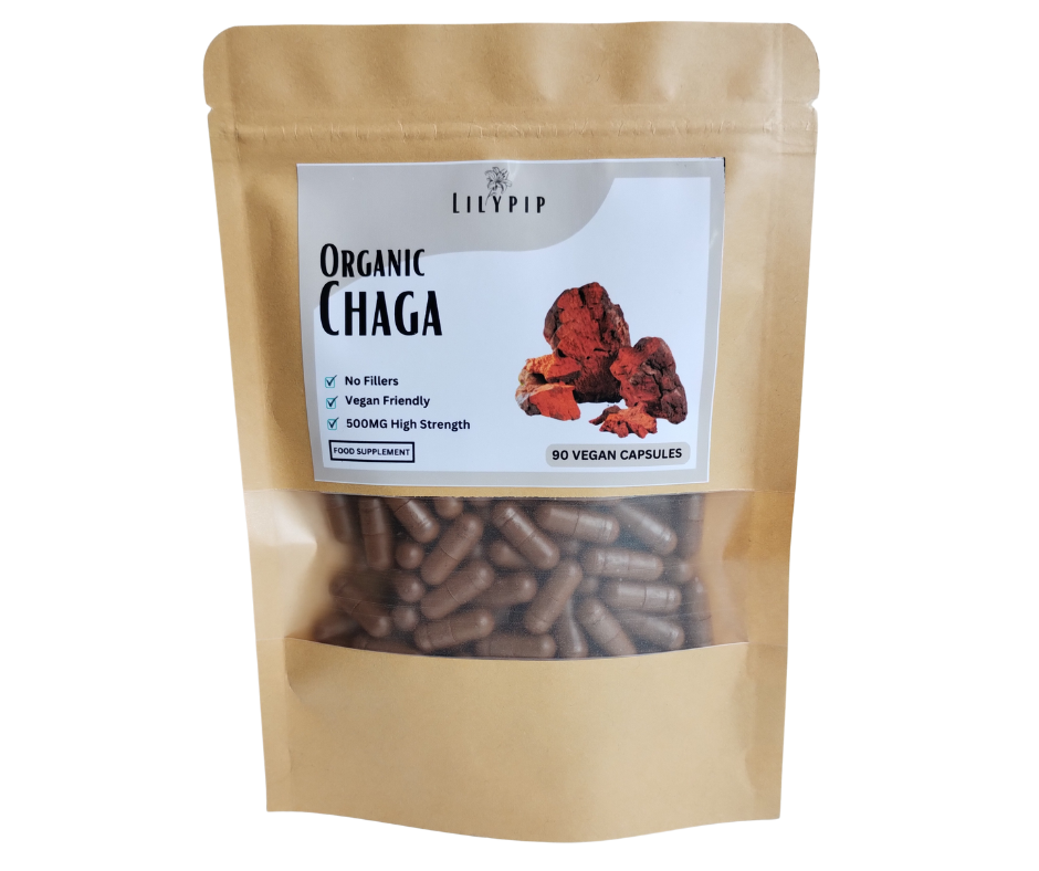 Organic Chaga Mushroom Capsules x90 Vegan